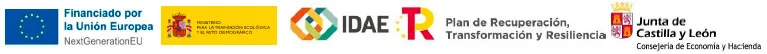 Financiado por la Unión Europea · NextGenerationEU, Ministerio para la Transición Ecológica, IDAE, Plan de Recuperación, Transformación y Resiliencia y Junta de Castilla y León